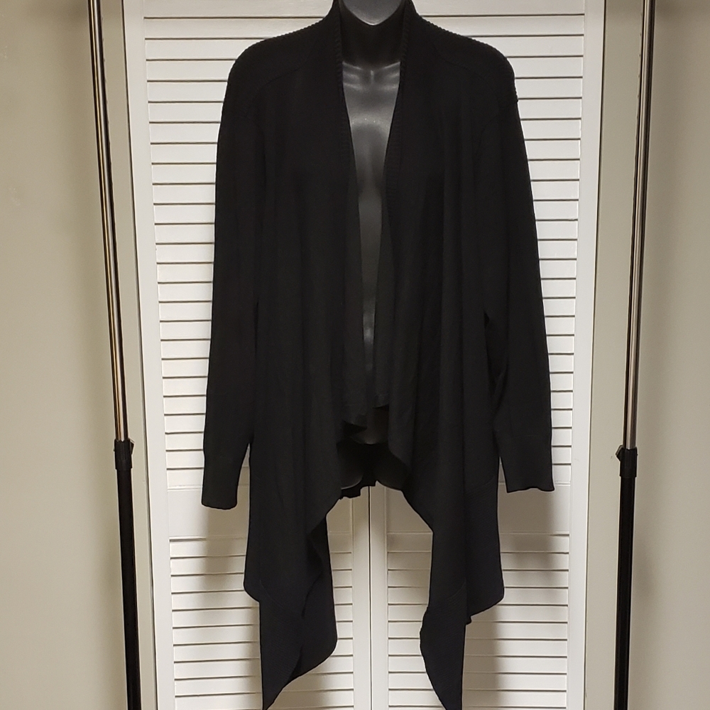 ⭐ BLK RIBBED OPEN SWEATER⭐